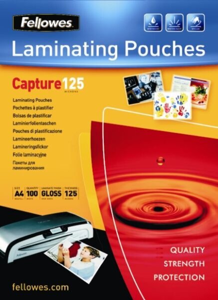 Laminierfolie, DIN A4, 125 µm, glänzend, 100 Seiten, transparent