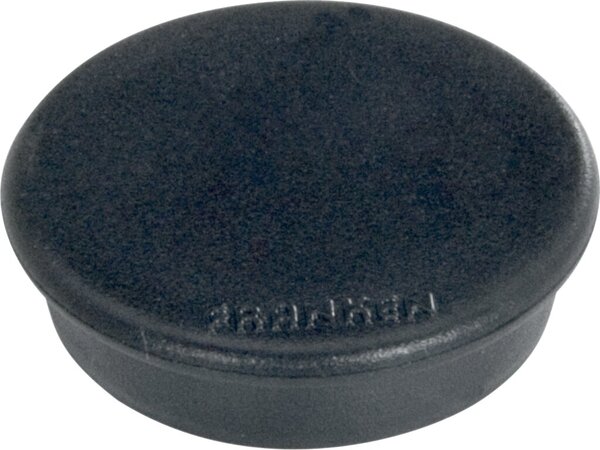Haftmagnet, Ø 24 mm, schwarz, Haftkraft 300g (bis zu 4 Blatt DIN A4 80g/qm), Packung à 10 Stück