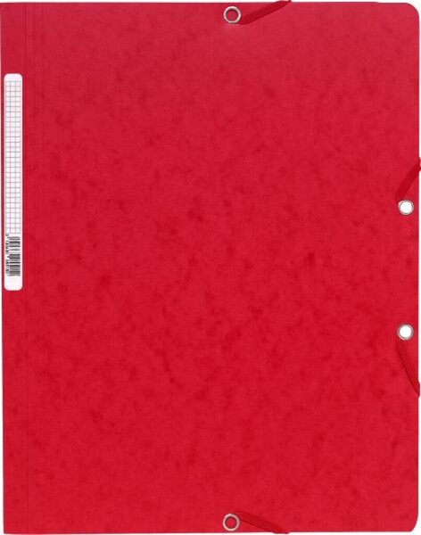 Eckenspannmappe, DIN A4, ohne Klappen, Fassungsvermögen: 250 Blatt, 320 x 240 mm, rot