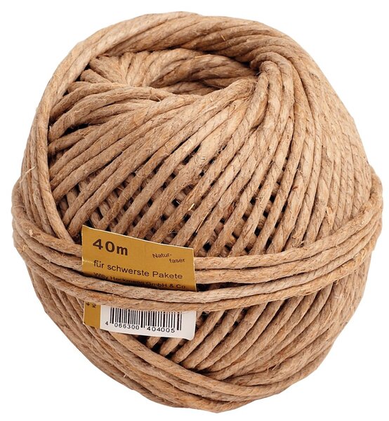 Naturfaserkordel super stark, 4fach, bis 32kg, 40 m Lauflänge