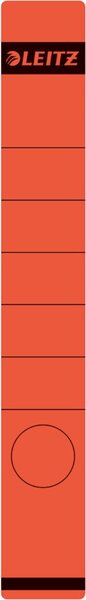 Rückenschild, selbstklebend, lang/schmal, 285 x 39 mm, rot, 10 Stück