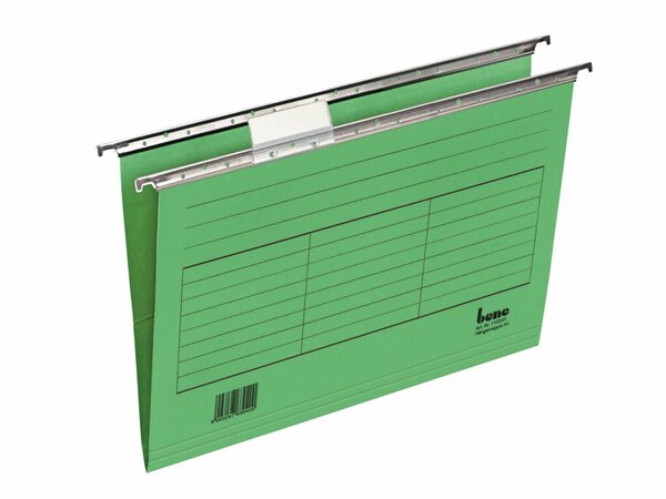 Hängemappe, DIN A4, seitlich offen, 230g/qm Farbkarton, Aufdruck, 315 x 240 mm, grün