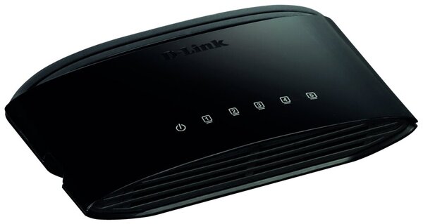 Switch, 5-Port Layer2 Ethernet Switch DES-1005D, 200Mbit/s (Full-Duplex) Datenübertragungsrate, schwarz