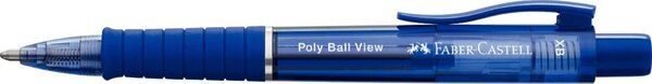Druckkugelschreiber POLY BALL VIEW, Strichbreite: 0,6, Schreibfarbe: blau, Schaftfarbe: admiral blau