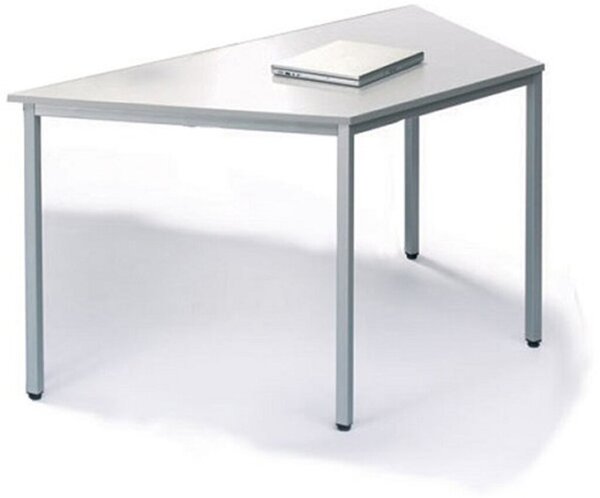 Mehrzwecktisch, 1600 x 800 x 800 mm, Trapeztisch, Höhe 720 mm, Tischplatte: 19 mm, lichtgrau