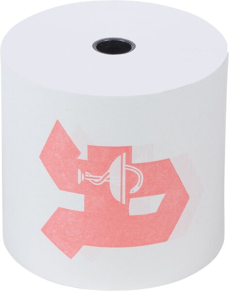 Kassenrollen, recycling, 76 mm x 80 mm x 12 mm, mit rotem Apotheken "A" Aufdruck