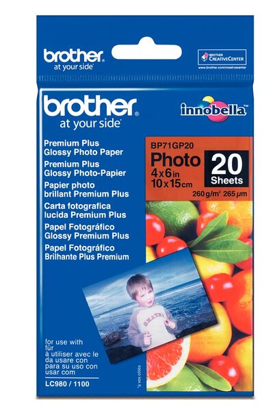Fotopapier, DIN A6, 260g/qm, für bis zu 6.000 dpi, 20 Blatt