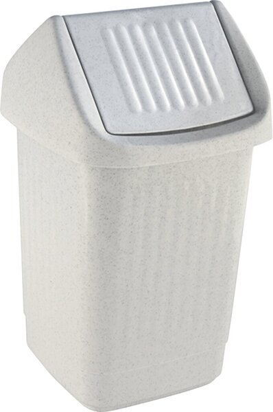 Schwingdeckelabfallbehälter, 25 Liter, granit, mit Klappe, Polystyrol, (H x B x T) 560 x 330 x 330 mm