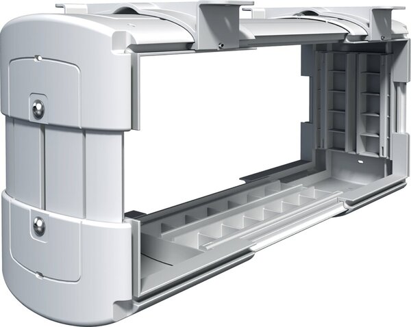 Computerhalterung Viewlite Schreibtisch 100, verstellbar, bis 30 kg, recyceltes ABS, weiß