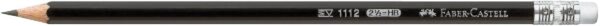 Bleistift 1112, Härtegrad HB, Radiergummi, Schaftform Sechskant, Schaftfarbe schwarz
