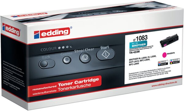 edding Toner 1083, ersetzt Brother TN-423M, für ca. 4.000 Seiten, magenta