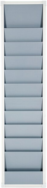 Planungstafel A4, 10 Schienen, einreihig, (HxBxT) 1285 x 315 x 76 mm