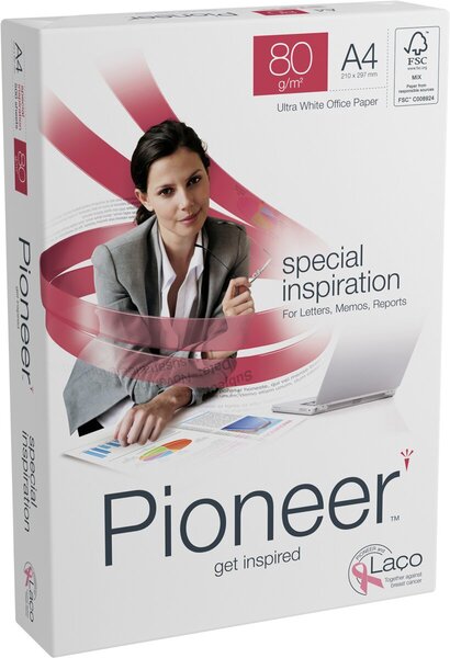 Kopierpapier Pioneer, DIN A4, 80 g/qm 171er Weiße, geeignet für ILK, 500 Blatt