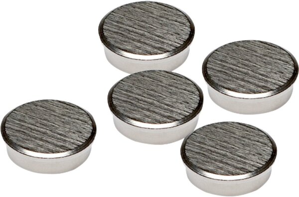 Chrommagnet, Ø 16 mm, silber, Haftkraft 2000g, Packung à 5 Stück