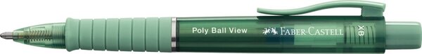 Druckkugelschreiber POLY BALL VIEW, Strichbreite: 0,6, Schreibfarbe: blau, Schaftfarbe: green lily