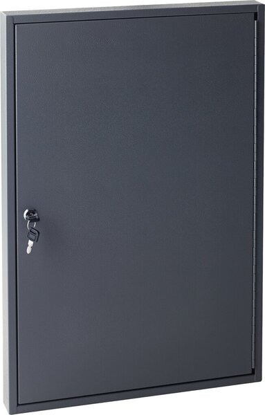 Schlüsselschrank Stahlblech, eckig, für 200 Schlüssel, anthrazit, nummerierte Haken Größe: 680 x 450 x 50 mm