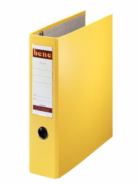 Postscheckordner für DIN A4, 7,5 cm, ohne Kantenschutz, 2 x DIN A5 abheftbar, 318 x 282 x 75 mm, gelb