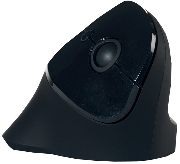 PRF Mouse Wireless für Rechtshänder, kabellose Reichweite bis 20 m, 4 Knöpfe plus Scrollrad, schwarz