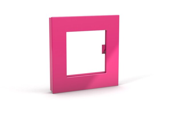 Magnet Square XL Megadym, 75 x 75 mm, mit Fotohalterung, Haftkraft 4kg, pink