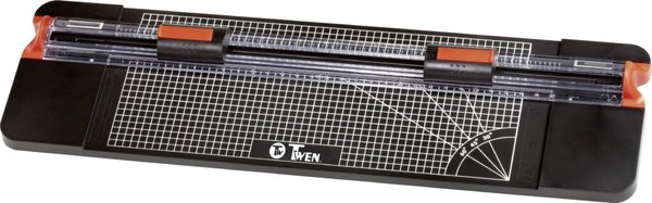 Rollschneidemaschine, DIN A4, für 5 Blatt à 80g/qm, 300mm Schnittbreite, gerader- / Wellenschnitt / Falz / Perforation, Farbe: schwarz