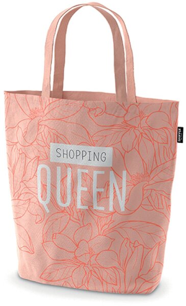 Shopper Baumwolle, breite Tragegriffe, mit Motiv Blüte