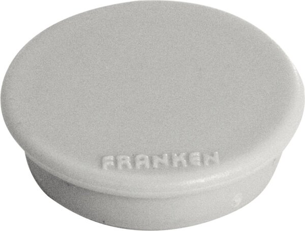 Haftmagnet, Ø 24 mm, grau, Haftkraft 300g (bis zu 4 Blatt DIN A4 80g/qm), Packung à 10 Stück