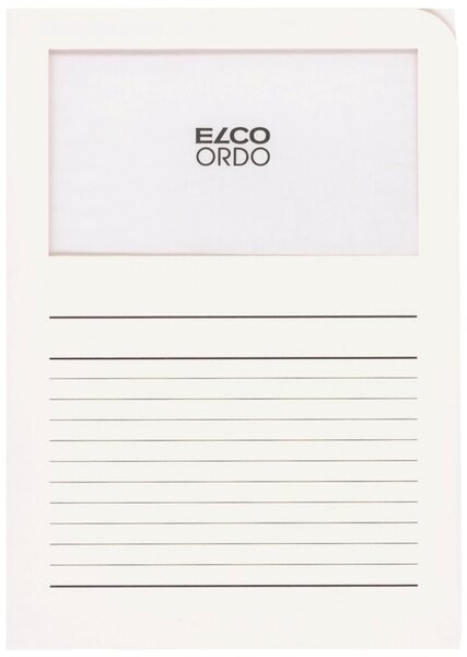 Organisationsmappe Ordo classico, DIN A4, Sichtfenster 180 x 100 mm, liniert, weiß