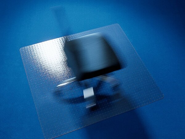 PC-Bodenschutzmatte Ecoogrip Solid für Teppichboden mit Ankernoppen, (O), 1,20 x 0,90 m, Stärke ca. 2,1 mm