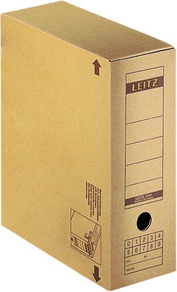 Archivschachtel Premium naturbraun, DIN A3, Buchförmig aufklappbar, mit Griffloch, Nutzung auch im Querformat, extra starke Wellpappe, Maße: 70 x 325 x 435 mm, 5 Stück