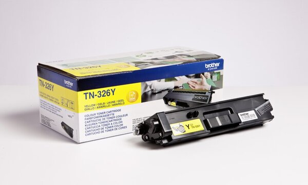 Toner TN-326C, für Brother Drucker, ca. 3.500 Seiten, gelb