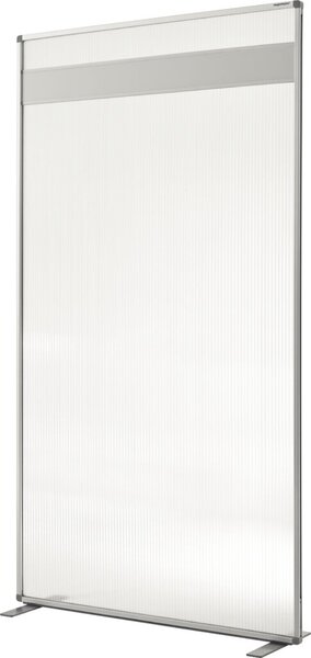 Raumteiler Acryl mit T-Fuß, Maße: 180 x 100 x 35 cm, Alurahmen, mit magnetowand-Leiste, Gewicht: 6,2kg