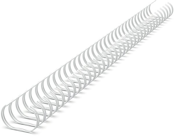 Binderücken Renz Ring Wire 3:1, 14,3 mm, für 120 Blatt, weiß, 50 Stück