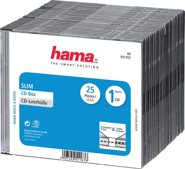 CD-Leerhülle Slim, 25er-Pack