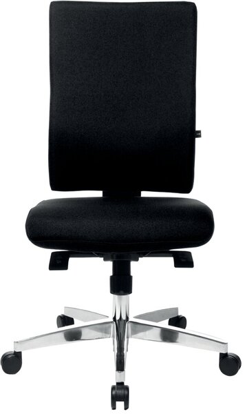 Bürodrehstuhl Express Light Star 20, Rückenlehne/Sitz gepolstert schwarz, Fußkreuz Alu poliert, Nutzergewicht bis 110 kg