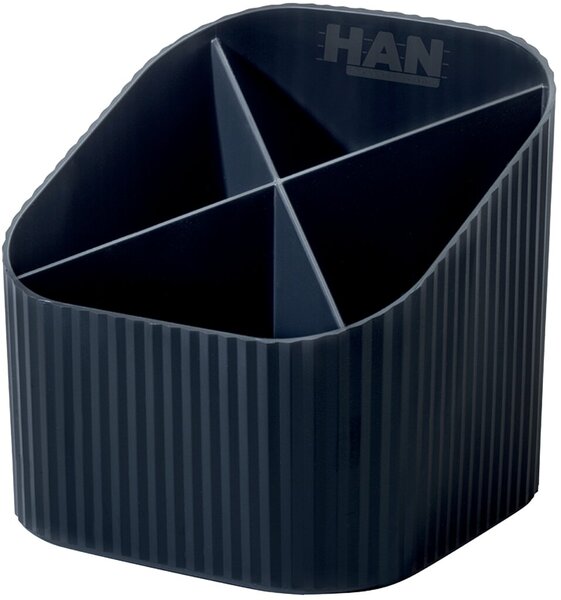 Schreibtischköcher KARMA, öko-schwarz, 80 - 100 % Recyclingmaterial