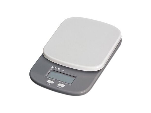 Briefwaage MAULstart, grau, Tragkraft 2000g, Teilung 0,5g / 1g, Wiegefläche 10,5 x 11,5 cm, 2,5 x 11 x 17 cm