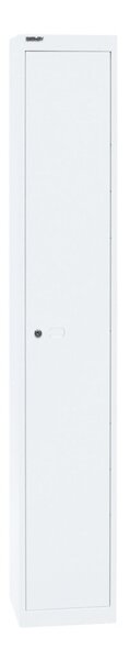 Garderobenschrank Office, 1 Abteil, 1 Fach, 1 Kleiderstange, abschließbar, aus Stahl, (H x B x T) 1802 x 305 x 305 mm, verkehrsweiß