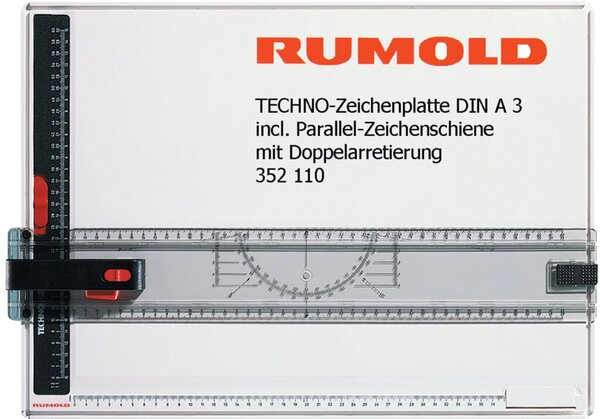 Zeichenplatte Rumold Techno, DIN A3, inkl. Parallel-Zeichenschiene