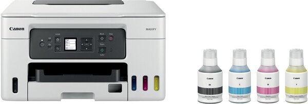 Tinten-Multifunktionsgerät MAXIFY GX3050 inkl. UHG, 3 in 1 Multifunktionssystem, 18 Seiten sw, 13 Seiten Farbe, 250 Blatt, Auflösung: 600x1200dpi, WLAN, USB Hi-speed, Wi-Fi Direct, 3,4 cm (1,35 Zoll) LCD sw/ws