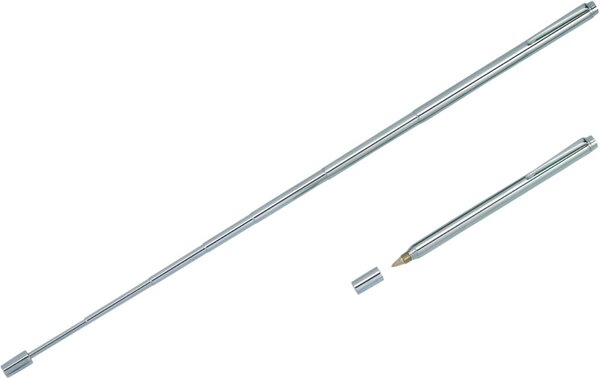 Teleskop-Kugelschreiber, 13 - 62,5 cm, chrom