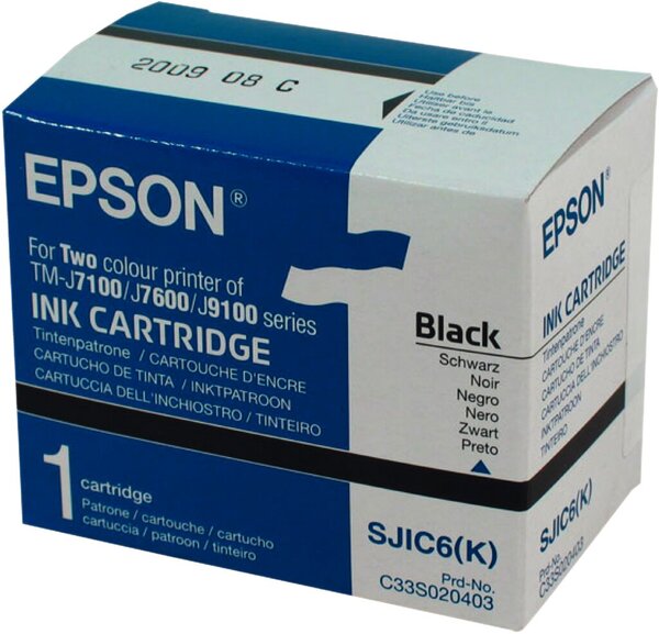 Tintenpatrone SJIC6, für Epson Drucker, schwarz