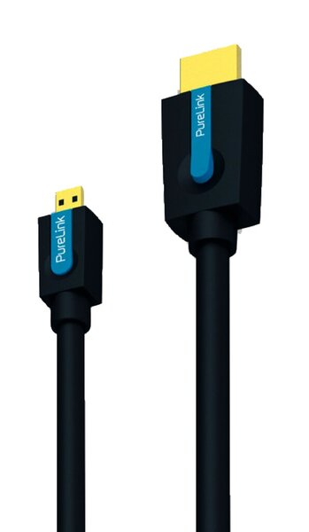 High Speed HDMI/Micro, HDMI-Kabel, mit Ethernet, 1,5 m, 4K, 3D, FullHD, 2.0, vergoldet, Cinema Serie