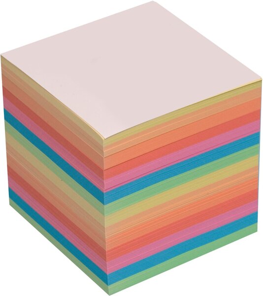 Ersatz-Notizzettel, 90 x 90 x 90 mm, intensivfarbig, 700 Blatt
