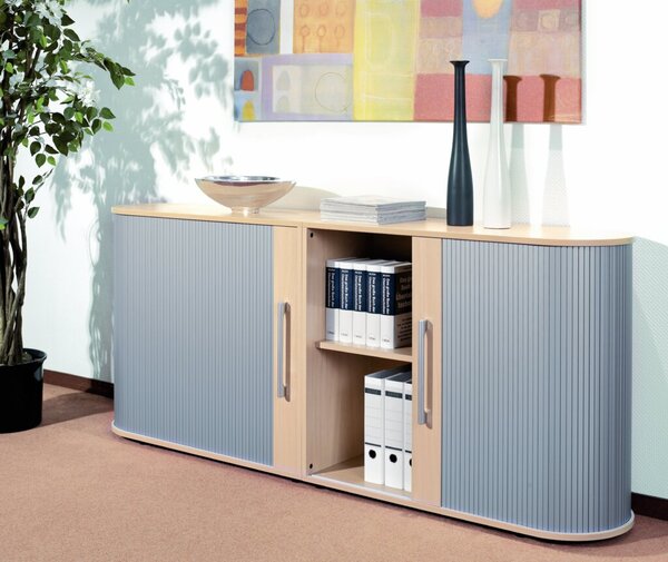 Regal Flex, (H x B x T) 2160 x 400 x 420 mm, 6 Ordnerhöhen, Standfüße, ahorn