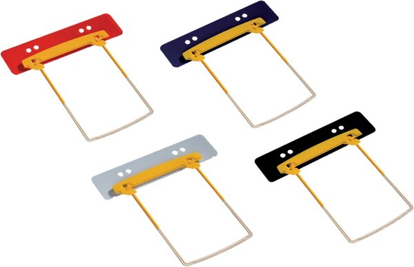 Clip Plus, mit Einhängestreifen, flexibler Heftmechanismus, 4 Farben sortiert, 100 Stück