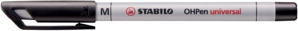 Folienstift OHPen universal, Strichstärke M - 1 mm, non-permanent/wasserlöslich, nachfüllbar, schwarz