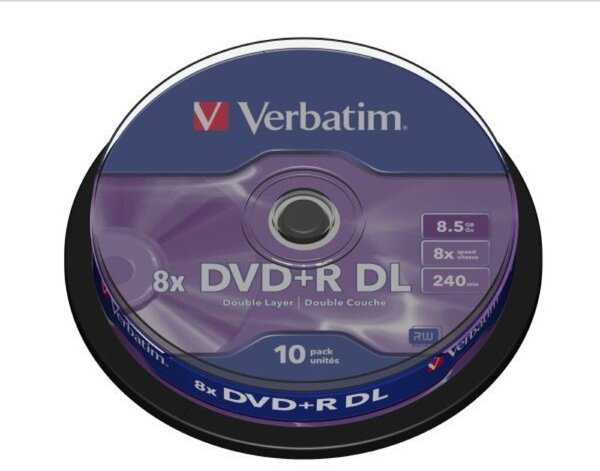 DVD+R Rohling, Double Layer, 8,5 GB, 8x, 10er Spindel, 1 Spindel à 10 Stück