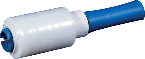 Miniabroller für Stretchfolie, mit einer Breite von 100 bis 150 mm