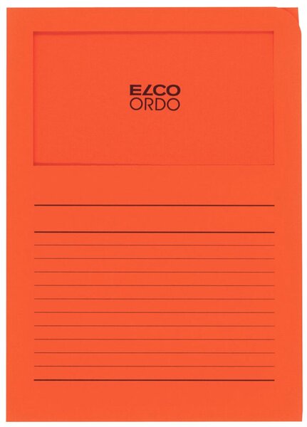 Organisationsmappe Ordo classico, DIN A4, Sichtfenster 180 x 100 mm, liniert, orange