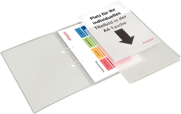 Schnellhefter Dataplus, PP, DIN A4, Hefterstiften und Tasche, transparent